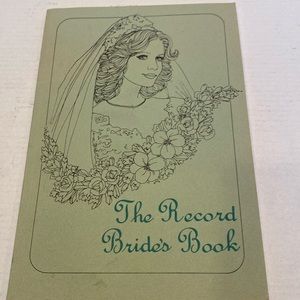 Vintage 1980s “The Record Bride’s Book” Wedding Planner Book, Softcover